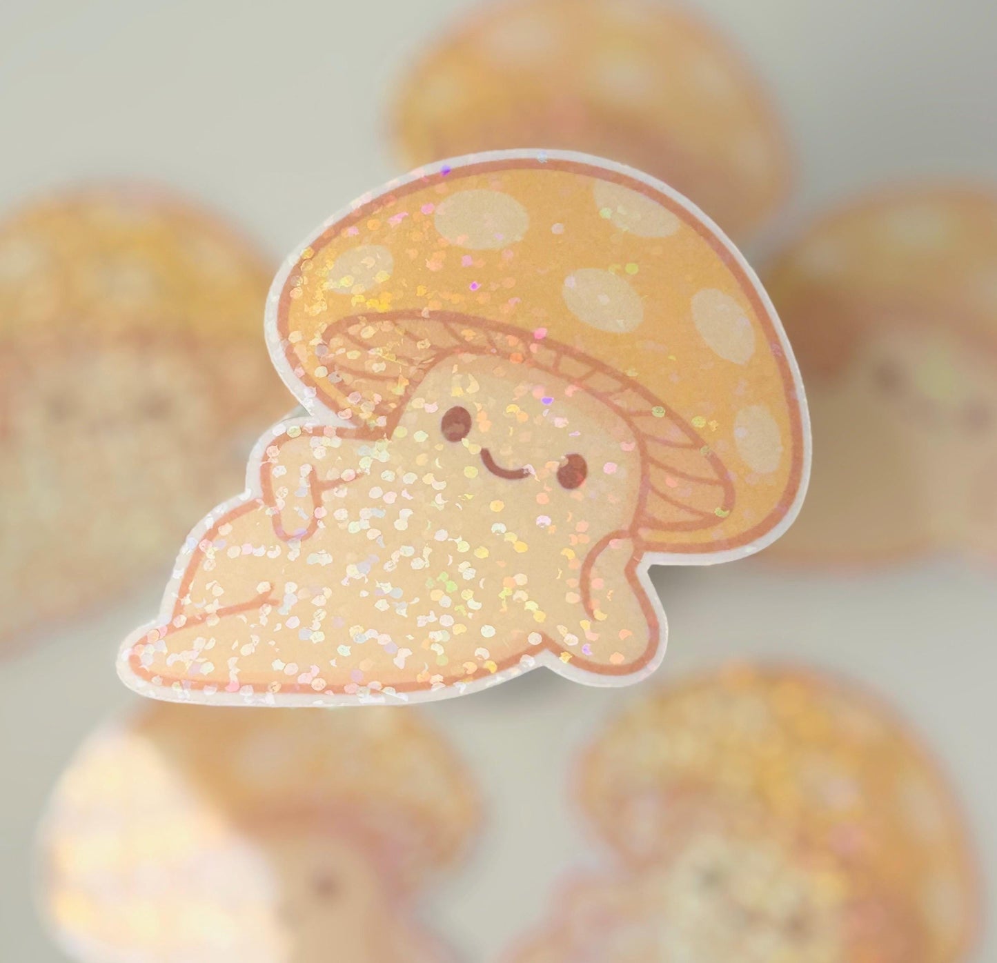 Sassy Shroom Holographic Sticker – Glittery Mushroom Buddy