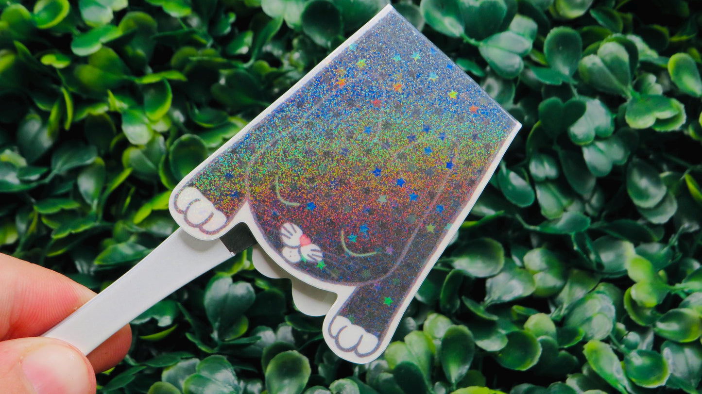 Sleeping Cat Magnetic Bookmark Set Holographic Glitter Bookmarks Kawaii Cat Page Markers for Readers