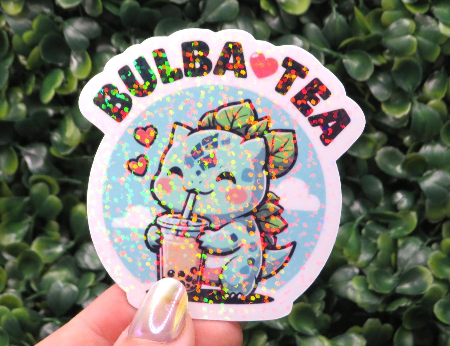 Bulba Tea Sticker: Adorable Bulbasaur Boba Vinyl Decal